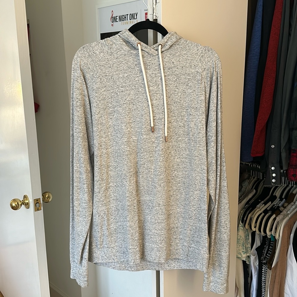 Good Man Brand Legend Star Flex Silver Heather Hoodie Large